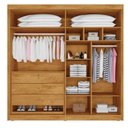 Ver imagem 2 de Guarda Roupa Solteiro com Espelho 4 Portas 3 Gavetas Nantes