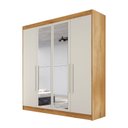 Ver imagem 3 de Guarda Roupa Solteiro com Espelho 4 Portas 3 Gavetas Nantes