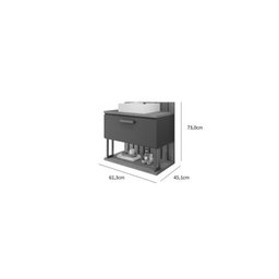 Gabinete Suspenso com Cuba e Espelheira 60cm Mari Espresso Móveis - 4
