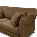 Ver imagem 6 de Sofá Living 2 Lugares 1,80m Vênus Suede Caramelo Pés Castanho - Pallazio