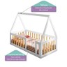 Mini Cama Montessoriana Giulia Madeira Maciça e MDF com Grade e Telhado Casatema MadeiraOriginals - 5