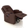 Poltrona do Papai Massagem e Aquecimento Giratório Balanço 2 Porta Copos Gambon Marrom Chocolate - 3