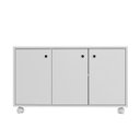 Ver imagem 6 de Rack para TV até 40'' 90x53,5cm com 3 Portas e Rodizio Branco BSE01