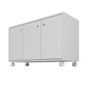 Ver imagem 5 de Rack para TV até 40'' 90x53,5cm com 3 Portas e Rodizio Branco BSE01