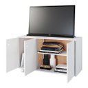 Ver imagem 3 de Rack para TV até 40'' 90x53,5cm com 3 Portas e Rodizio Branco BSE01