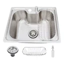 Ver imagem 3 de Cuba Pia Cozinha Gourmet Aço Inox 50x40 com Acessórios