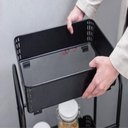 Ver imagem 3 de Carrinho Multiuso Organizador Brinquedos Sala Cozinha Manicure 3 Prateleiras Auxiliar em Aço