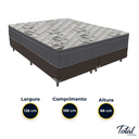Ver imagem 3 de Cama Box Bipartido Casal Marrom e Colchão Airtech 100 D33 Ortobom