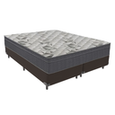 Ver imagem 1 de Cama Box Bipartido Casal Marrom e Colchão Airtech 100 D33 Ortobom