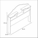 Ver imagem 3 de Cabeceira para Cama Box Solteiro 2 Nichos Evelyn Bege