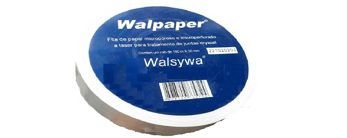 Fita Jt Drywall de Papel para Juntas com 150 Metros - Walsywa