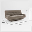 Ver imagem 6 de sofá cama 1,80m França Suede Cappuccino Adonai Estofados