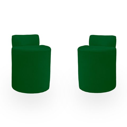 Kit Puff Banqueta Alto Confortável Reforçado Minimalista Roma Suede