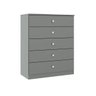 Gaveteiro com 5 Gavetas para Quarto 75x91cm Cinza 6505 - 1