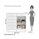 Ver imagem 3 de Cômoda New Xangai com 6 Gavetas e 2 Portas