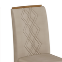 Ver imagem 3 de Conjunto Kit 02 Cadeiras para Mesa Sala de Jantar Ayla - Freijo/veludo Creme