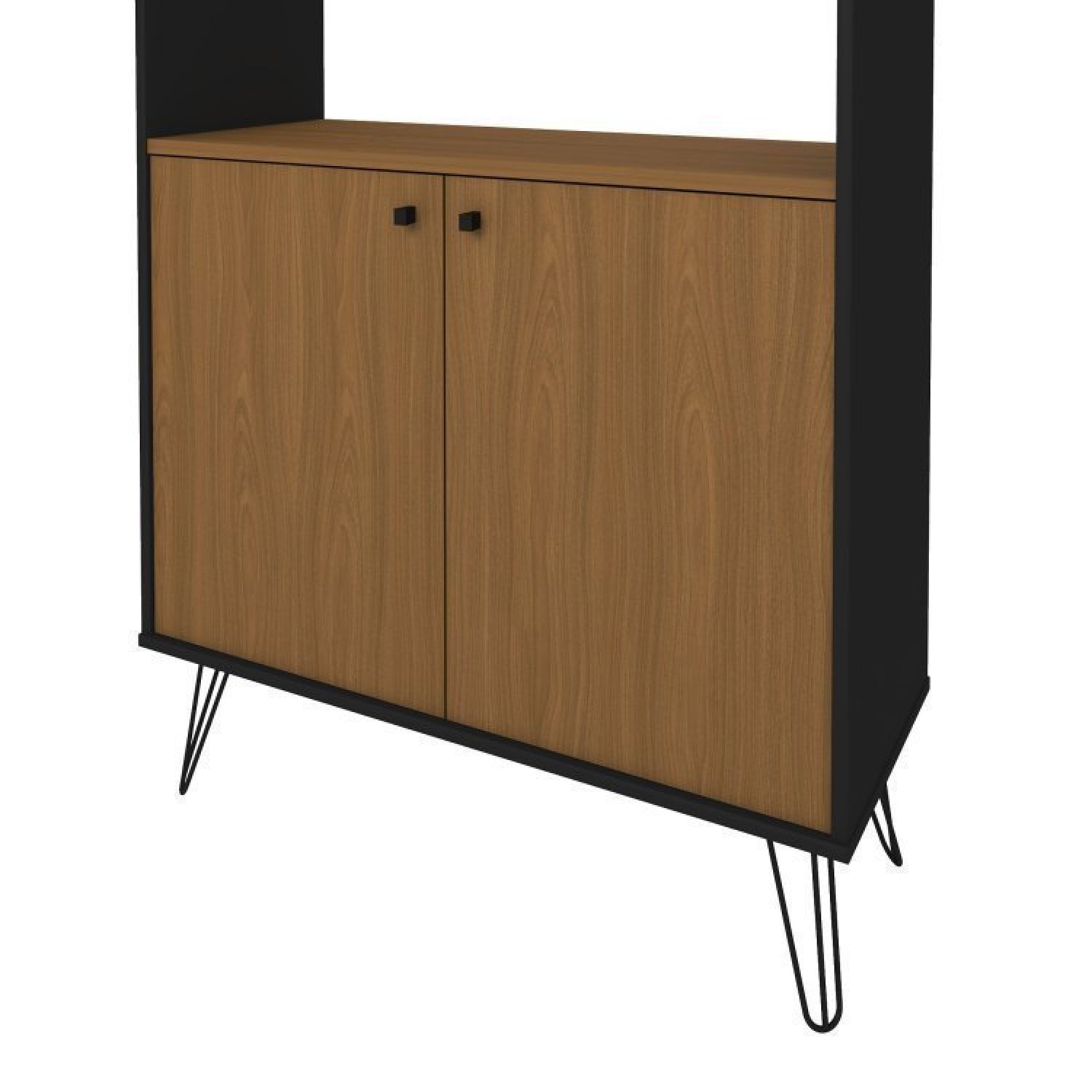 Kit 2 Estantes para Livros Alta com Pés de Metal Industrial 2 Portas 183cmx180cm - 9