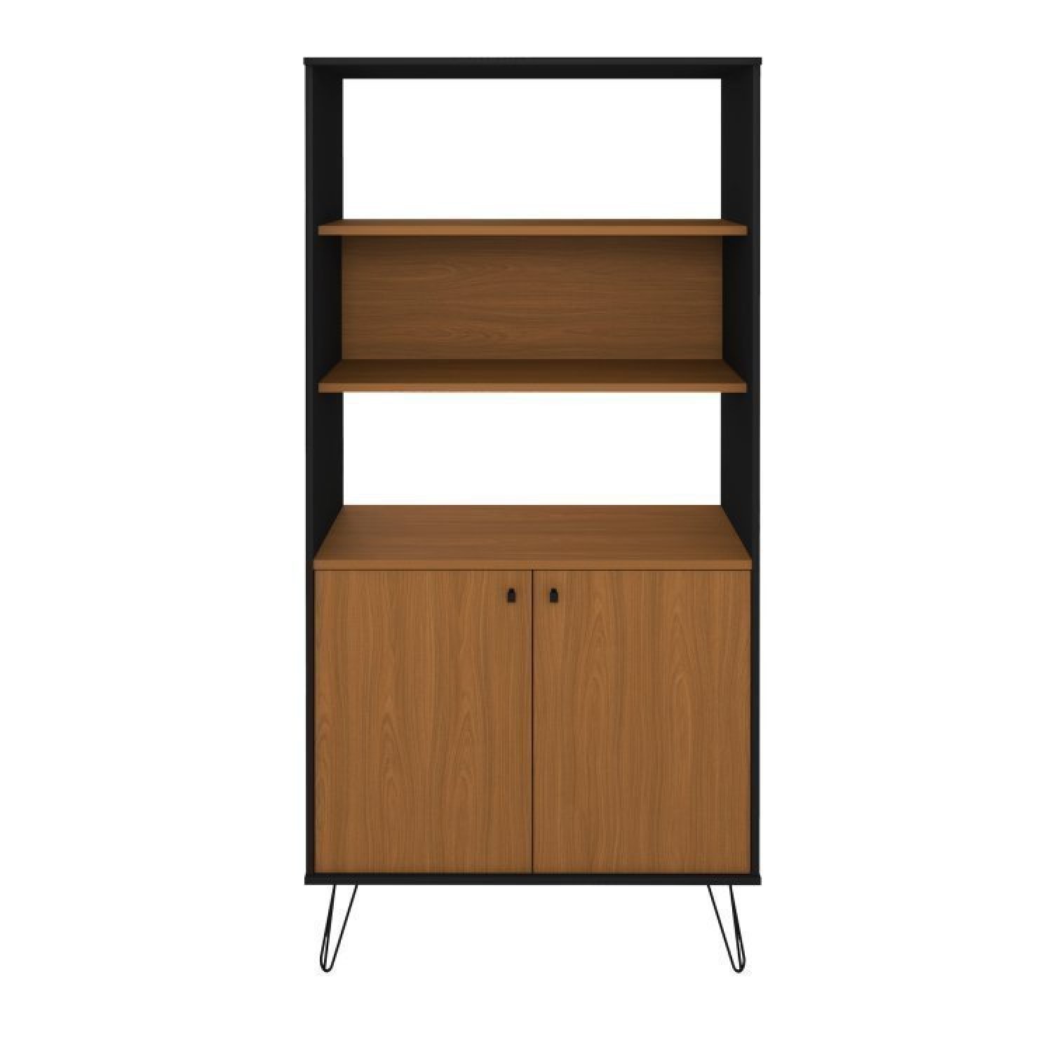 Kit 2 Estantes para Livros Alta com Pés de Metal Industrial 2 Portas 183cmx180cm - 7