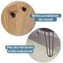 Ver imagem 5 de Kit 2 Estantes para Livros Alta com Pés de Metal Industrial 2 Portas 183CMX180CM Marrom Artany