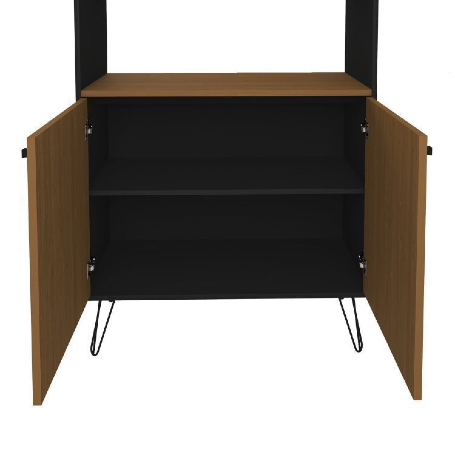Kit 2 Estantes para Livros Alta com Pés de Metal Industrial 2 Portas 183cmx180cm - 3
