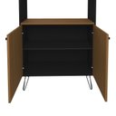 Ver imagem 3 de Kit 2 Estantes para Livros Alta com Pés de Metal Industrial 2 Portas 183cmx180cm