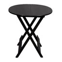 Ver imagem 1 de Mesa para Bar e Café Dobrável de Madeira 60 Redonda - Preto