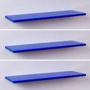 Ver imagem 1 de Kit com 3 Prateleiras 60 X 20cm Suporte Invisivel - Cor Azul