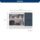 Ver imagem 3 de Balcão sem Tampo 120cm 2 Portas 2 Gavetas Yescasa Unna Branco/Azul