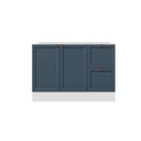 Ver imagem 2 de Balcão sem Tampo 120cm 2 Portas 2 Gavetas Yescasa Unna Branco/Azul