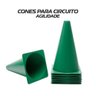 Kit 5 Cones Verde Circuito Liso Treino Agilidade Funcional - 1