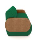 Ver imagem 5 de Sofá Decorativo Living Sala de Estar Bornéu 148cm Pés de Madeira Pu/veludo Caramelo/verde G33 - Gran