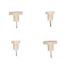 4 Ganchos suporte pendurador para roupas 5 e 3 cm- Off White - 1