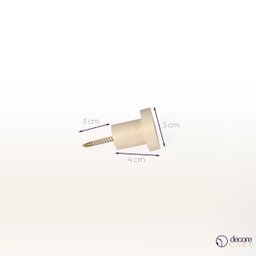 4 Ganchos suporte pendurador para roupas 5 e 3 cm- Off White - 6