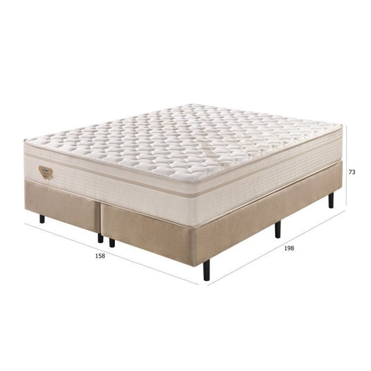 Cama Box Queen High Spring Mola Superlastic 73x158x198cm Ecoflex - 3
