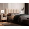 Cabeceira De Cama Box Módulo Estofado 60x20 Suede Bege Claro - 1