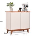 Ver imagem 6 de Buffet 02 Portas sem Gaveta Flow Off White com Freijo