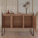 Ver imagem 4 de Conjunto de Buffet e Aparador Amora Industrial 3 Portas 1 Gaveta Montana Casah