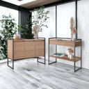 Ver imagem 6 de Conjunto de Buffet e Aparador Amora Industrial 3 Portas 1 Gaveta Montana Casah