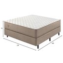 Ver imagem 3 de Cama Box Casal Relax Duo Comfort Molas Ensacadas Wide 70x138x188cm Bege Ecoflex