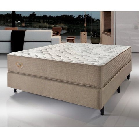 Cama Box Casal Relax Duo Comfort Molas Ensacadas Wide 70x138x188cm Bege Ecoflex
