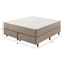Ver imagem 3 de Cama Box Queen Relax Duo Comfort Molas Ensacadas Wide 70x158x198cm Bege Ecoflex