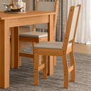 Ver imagem 6 de Kit 2 Cadeiras Estofadas para Mesa Sala de Jantar Reforçada Clara - Freijó/savana