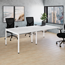 Ver mais imagens de Mesa Auxiliar Lateral para Escrivaninha Plataforma Dupla 120x120x74cm Smart Yescasa Branco