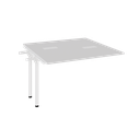 Ver imagem 5 de Mesa Auxiliar Lateral para Escrivaninha Plataforma Dupla 120x120x74cm Smart Yescasa Branco
