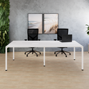 Ver imagem 2 de Mesa Auxiliar Lateral para Escrivaninha Plataforma Dupla 120x120x74cm Smart Yescasa Branco