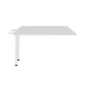 Ver imagem 1 de Mesa Auxiliar Lateral para Escrivaninha Plataforma Dupla 120x120x74cm Smart Yescasa Branco