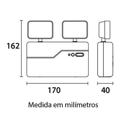 Luminária de Emergência Bloco Autônomo Led Blumenau 2 Faróis 10W Bivolt - 2