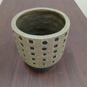 Ver imagem 4 de Cachepô Resina 28x27x27cm Cinza Vaso Decorativo Enfeite Casa Planta