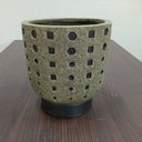 Ver imagem 3 de Cachepô Resina 28x27x27cm Cinza Vaso Decorativo Enfeite Casa Planta