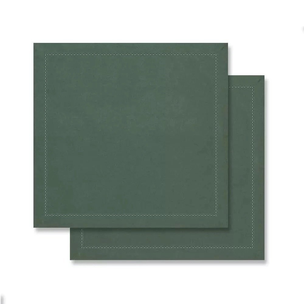 KIT GUARDANAPO C/ PONTO AJOUR 40x40: VERDE - 1